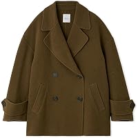 Amazon | [ミラオーウェン] 共ベルト付きビックカラーミディ丈コート